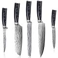 Набор кухонных ножей Spetime 5-Pieces Kitchen Knife Set Black RU G05-BL - фото